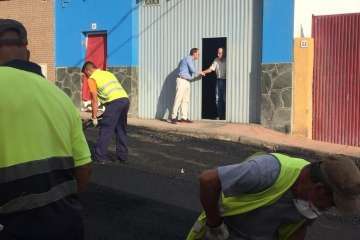 Últimas obras del plan de asfaltado del Fdcan en Telde (Foto TA)